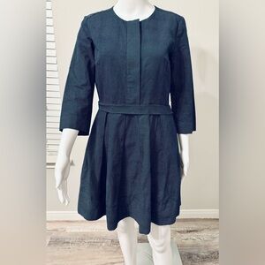 Gap Designed & Crafted Women's Navy Dress, Size 2. 3/4 sleeves with polka dots.
